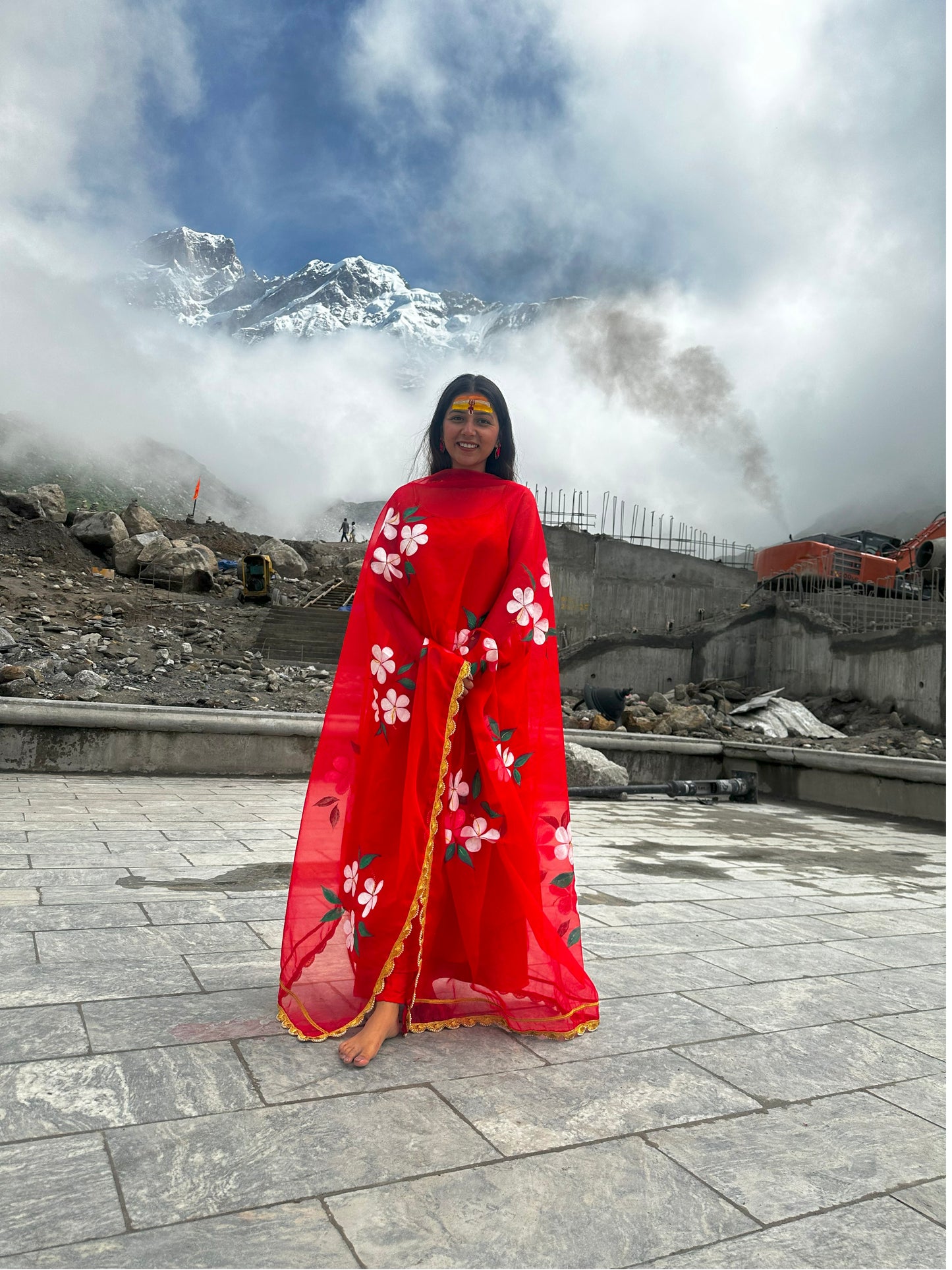 SUIT SET- scarlett Red handpainted suit set