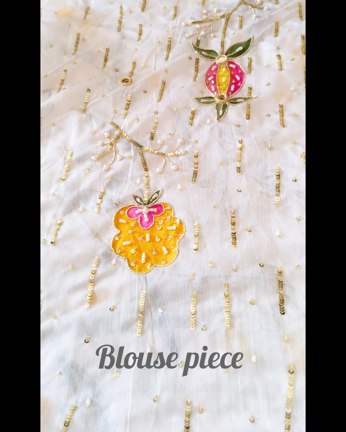 Floral Handpainted Lehenga Set with Heavy Handwork Detailings